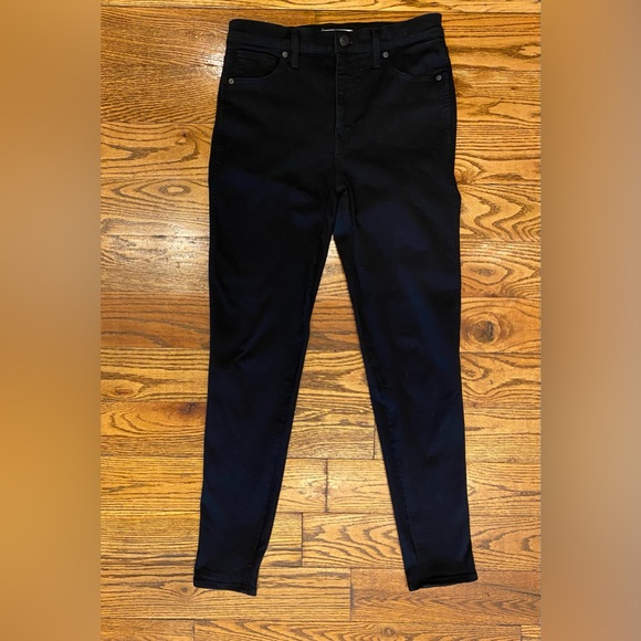 Madewell Tall 10" High-Rise Skinny Jeans in Carbondale Black Wash - Size 29T - Picture 2 of 9